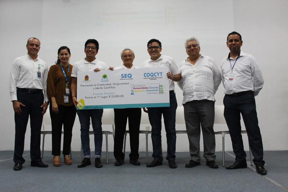 Ganan estudiantes de unicaribe el primer lugar en feria de ciencias del coqcyt