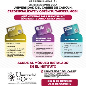 ¡Tramita tu tarjeta MOBI en Unicaribe!